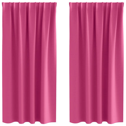Cortinas opacas com cortinas Bright Pink Poliéster
