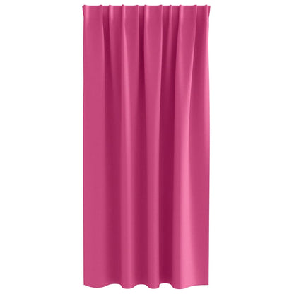 Cortinas opacas com cortinas Bright Pink Poliéster