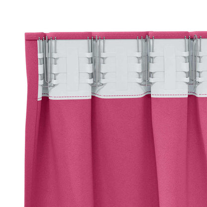 Cortinas opacas com cortinas Bright Pink Poliéster