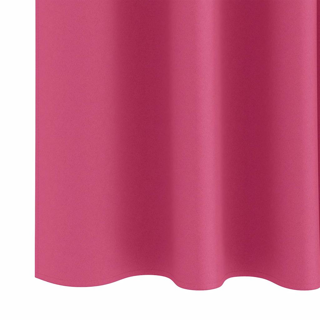 Cortinas opacas com cortinas Bright Pink Poliéster