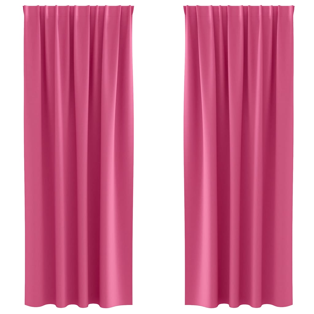 Cortinas opacas com cortinas Bright Pink Poliéster