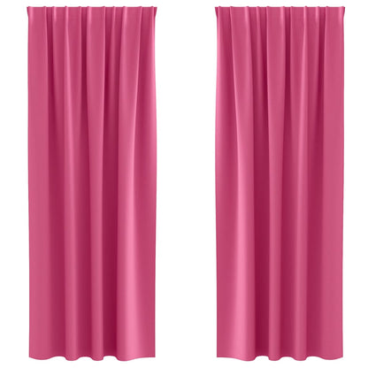Cortinas opacas com cortinas Bright Pink Poliéster