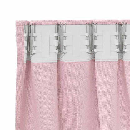Cortinas opacas com cortinas Rosa bebé Poliéster