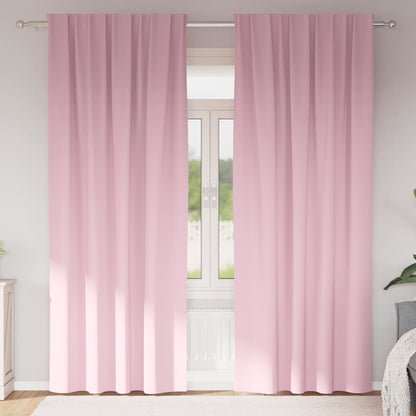 Cortinas opacas com cortinas Rosa bebé Poliéster