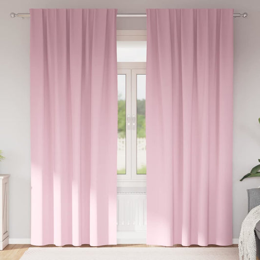 Cortinas opacas com cortinas Rosa bebé Poliéster