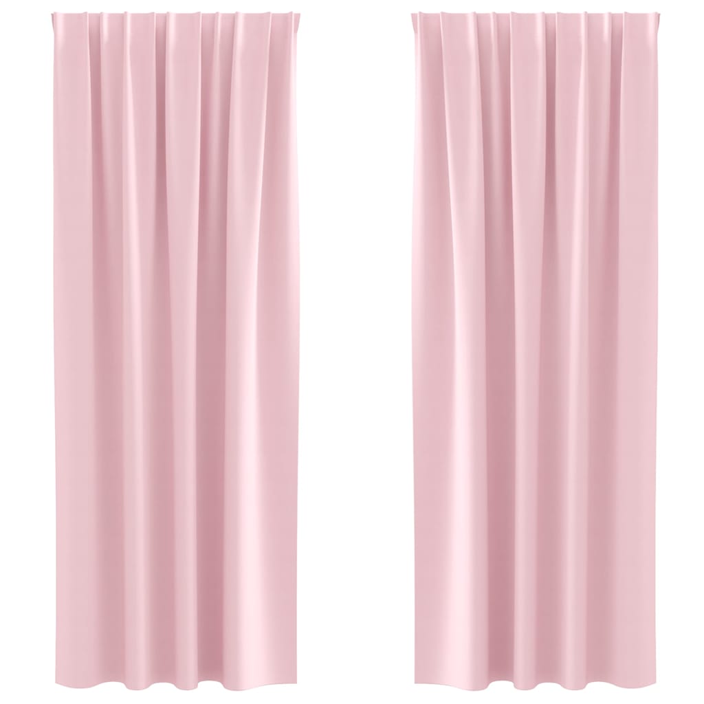 Cortinas opacas com cortinas Rosa bebé Poliéster