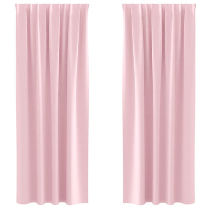 Cortinas opacas com cortinas Rosa bebé Poliéster