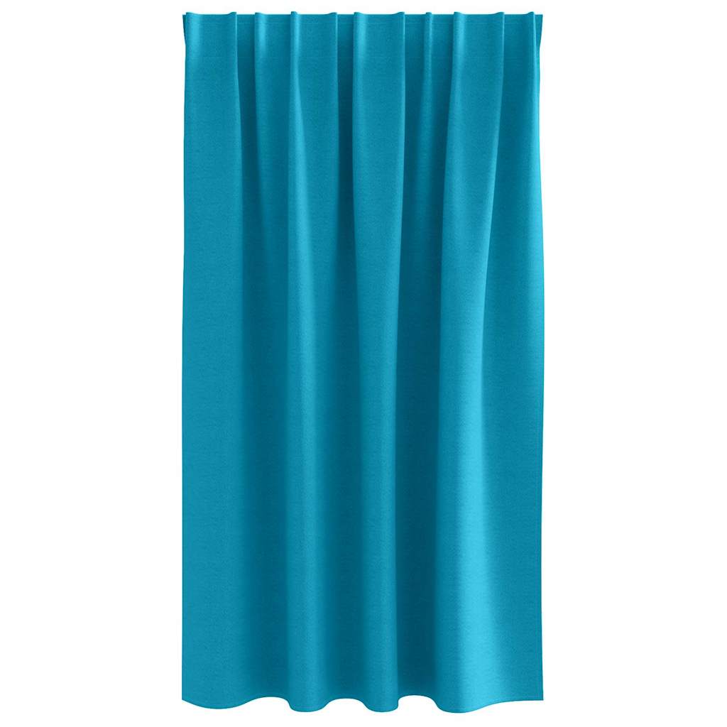 Cortinas opacas com cortinas Turquesa Poliéster