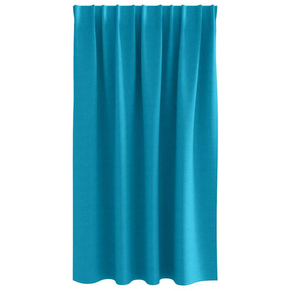 Cortinas opacas com cortinas Turquesa Poliéster