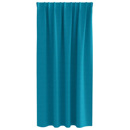 Cortinas opacas com cortinas Turquesa Poliéster