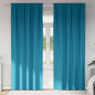 Cortinas opacas com cortinas Turquesa Poliéster