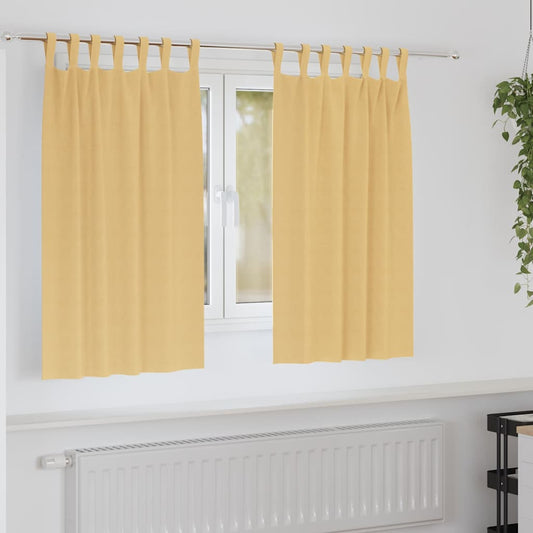 Cortinas opacas com cortinas Bege Poliéster
