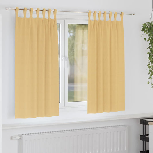 Cortinas opacas com cortinas Bege Poliéster