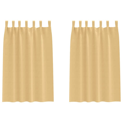 Cortinas opacas com cortinas Bege Poliéster