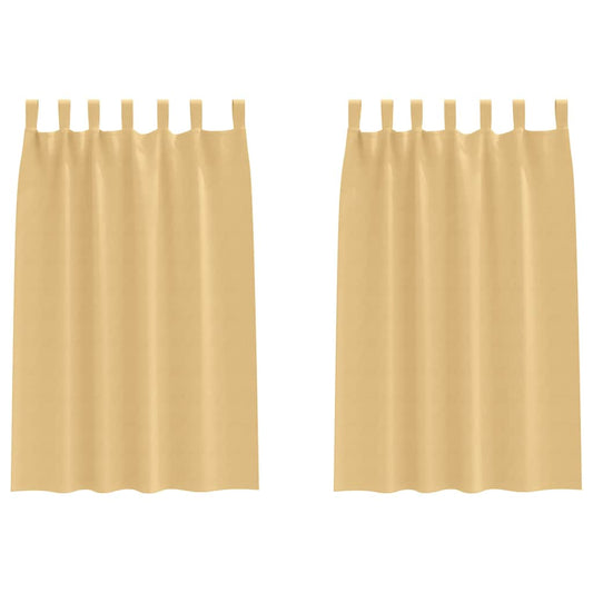 Cortinas opacas com cortinas Bege Poliéster