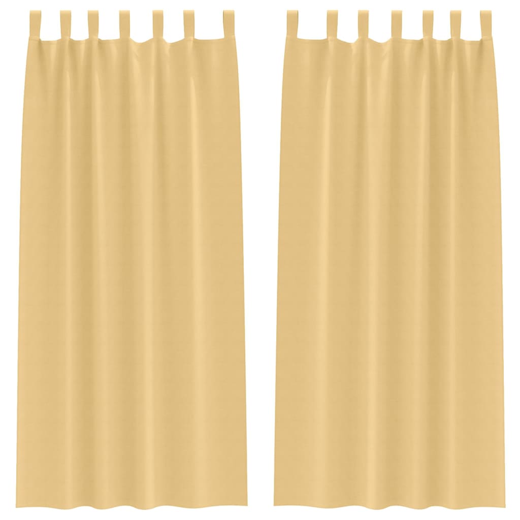 Cortinas opacas com cortinas Bege Poliéster