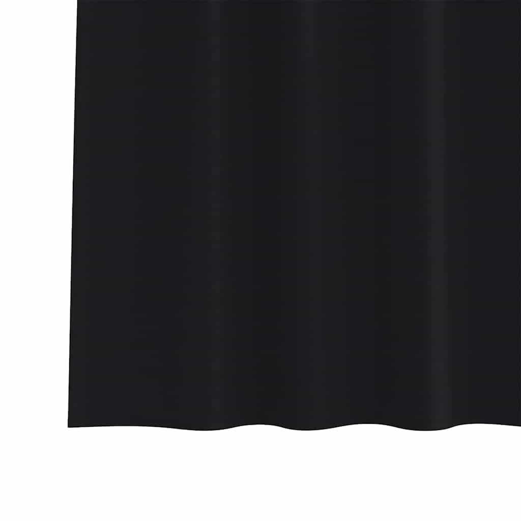 Cortinas opacas com cortinas Preto Poliéster