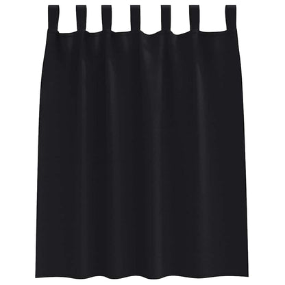 Cortinas opacas com cortinas Preto Poliéster