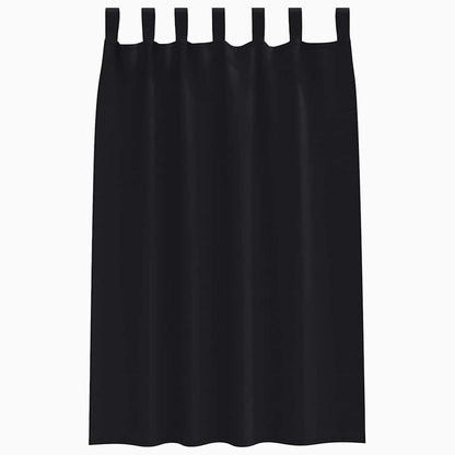 Cortinas opacas com cortinas Preto Poliéster