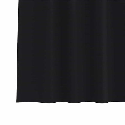 Cortinas opacas com cortinas Preto Poliéster