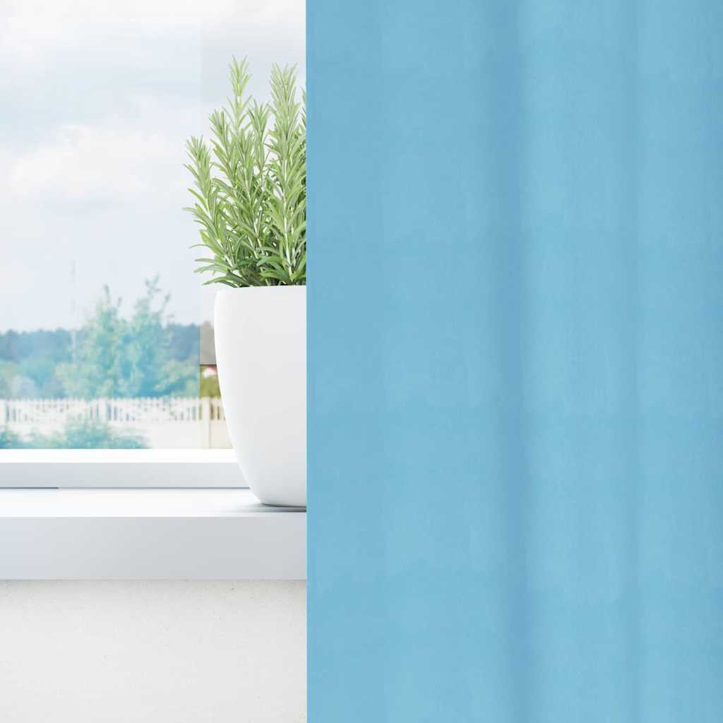 Cortinas opacas com cortinas Azul Claro Poliéster