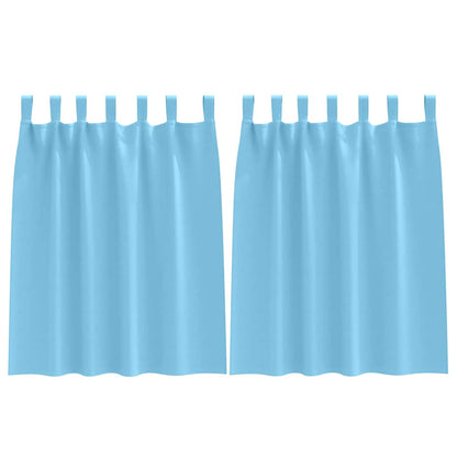 Cortinas opacas com cortinas Azul Claro Poliéster