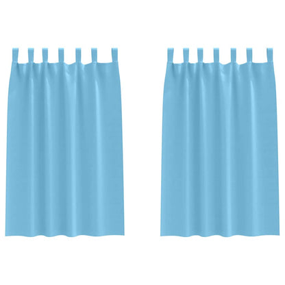 Cortinas opacas com cortinas Azul Claro Poliéster
