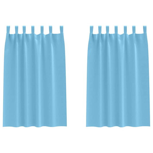 Cortinas opacas com cortinas Azul Claro Poliéster