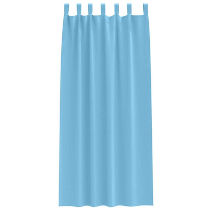 Cortinas opacas com cortinas Azul Claro Poliéster