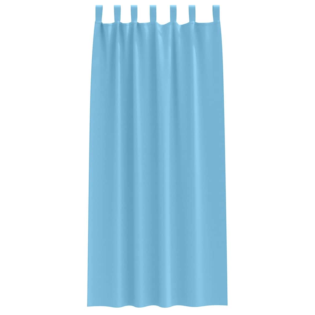 Cortinas opacas com cortinas Azul Claro Poliéster
