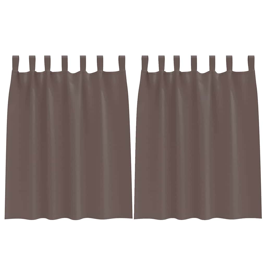 Cortinas opacas com cortinas Marrom Escuro Poliéster