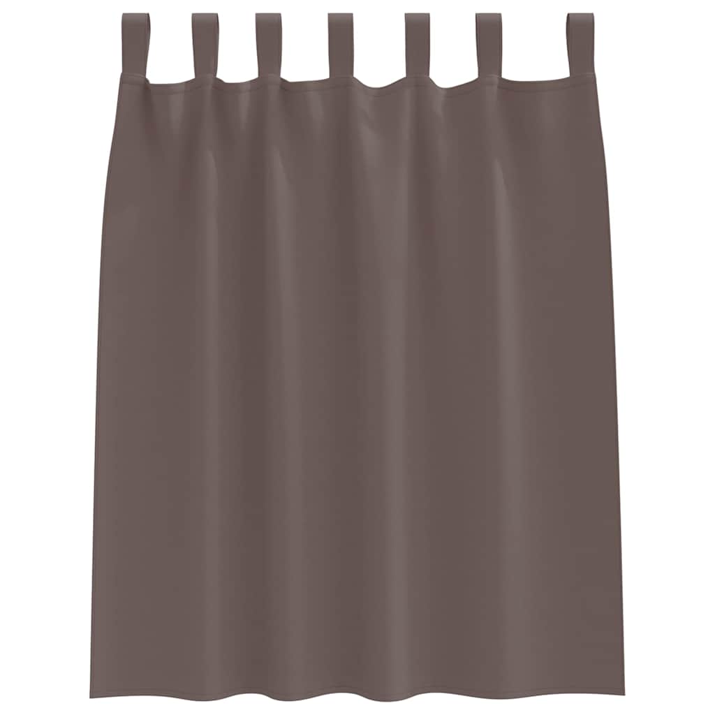Cortinas opacas com cortinas Marrom Escuro Poliéster