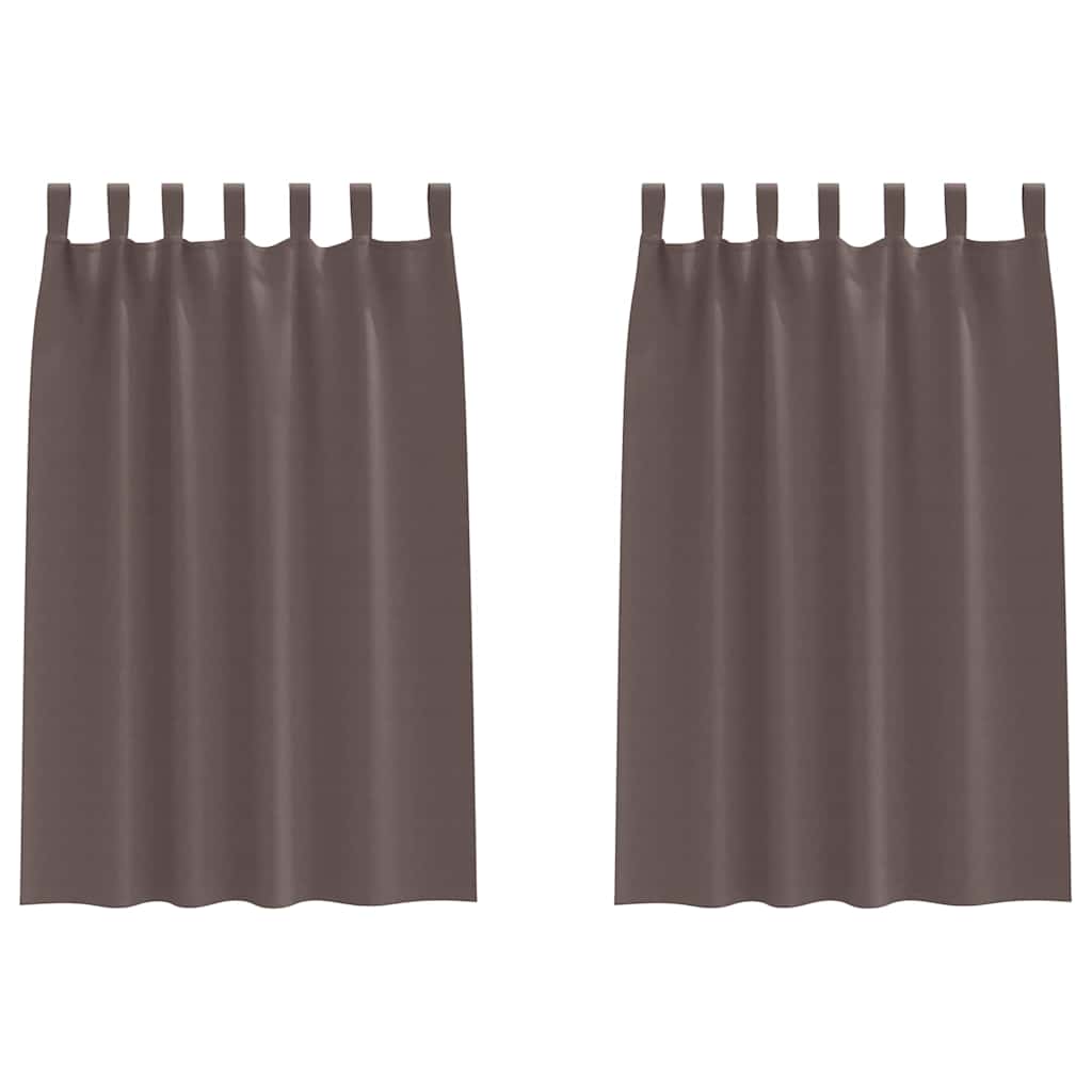 Cortinas opacas com cortinas Marrom Escuro Poliéster