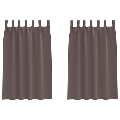 Cortinas opacas com cortinas Marrom Escuro Poliéster