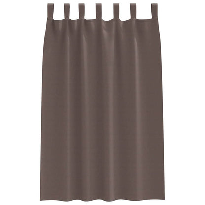 Cortinas opacas com cortinas Marrom Escuro Poliéster