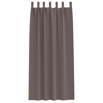 Cortinas opacas com cortinas Marrom Escuro Poliéster