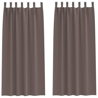 Cortinas opacas com cortinas Marrom Escuro Poliéster