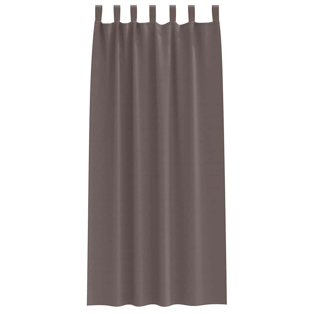 Cortinas opacas com cortinas Marrom Escuro Poliéster