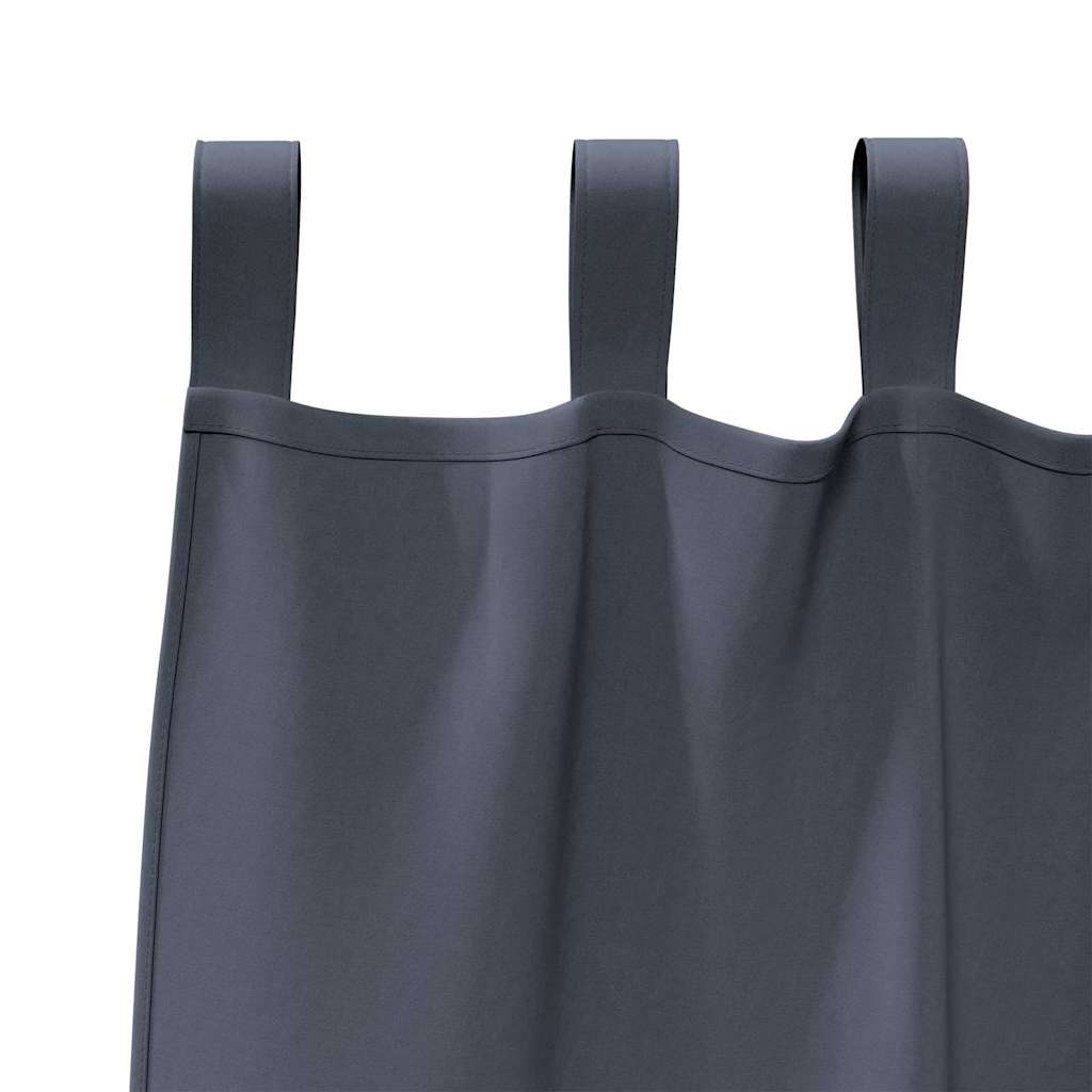 Cortinas opacas com cortinas Antracite Poliéster