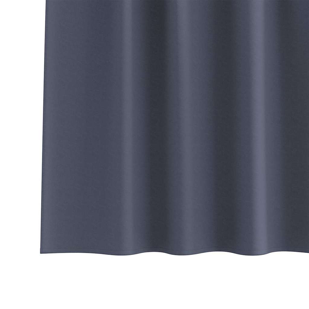 Cortinas opacas com cortinas Antracite Poliéster