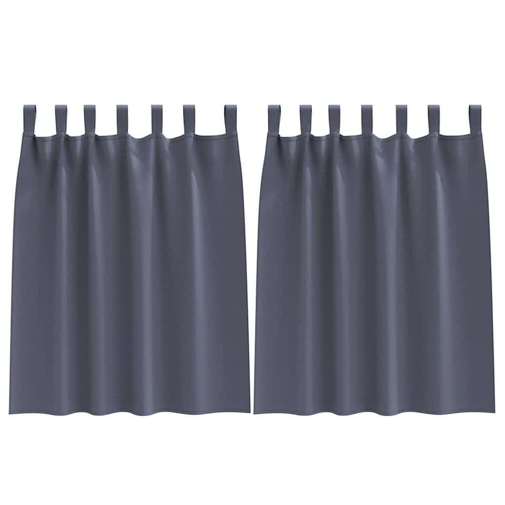 Cortinas opacas com cortinas Antracite Poliéster