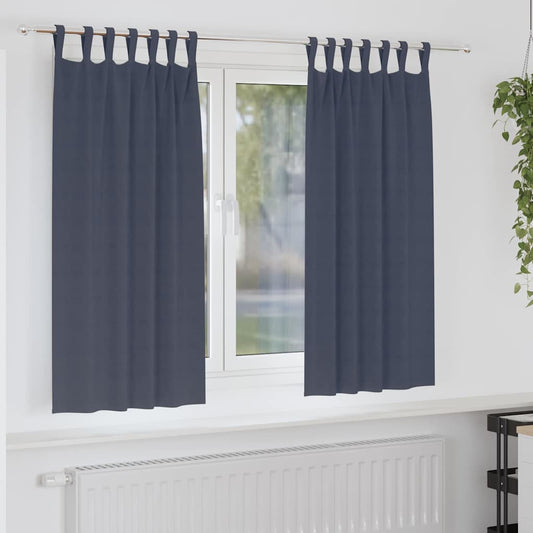 Cortinas opacas com cortinas Antracite Poliéster