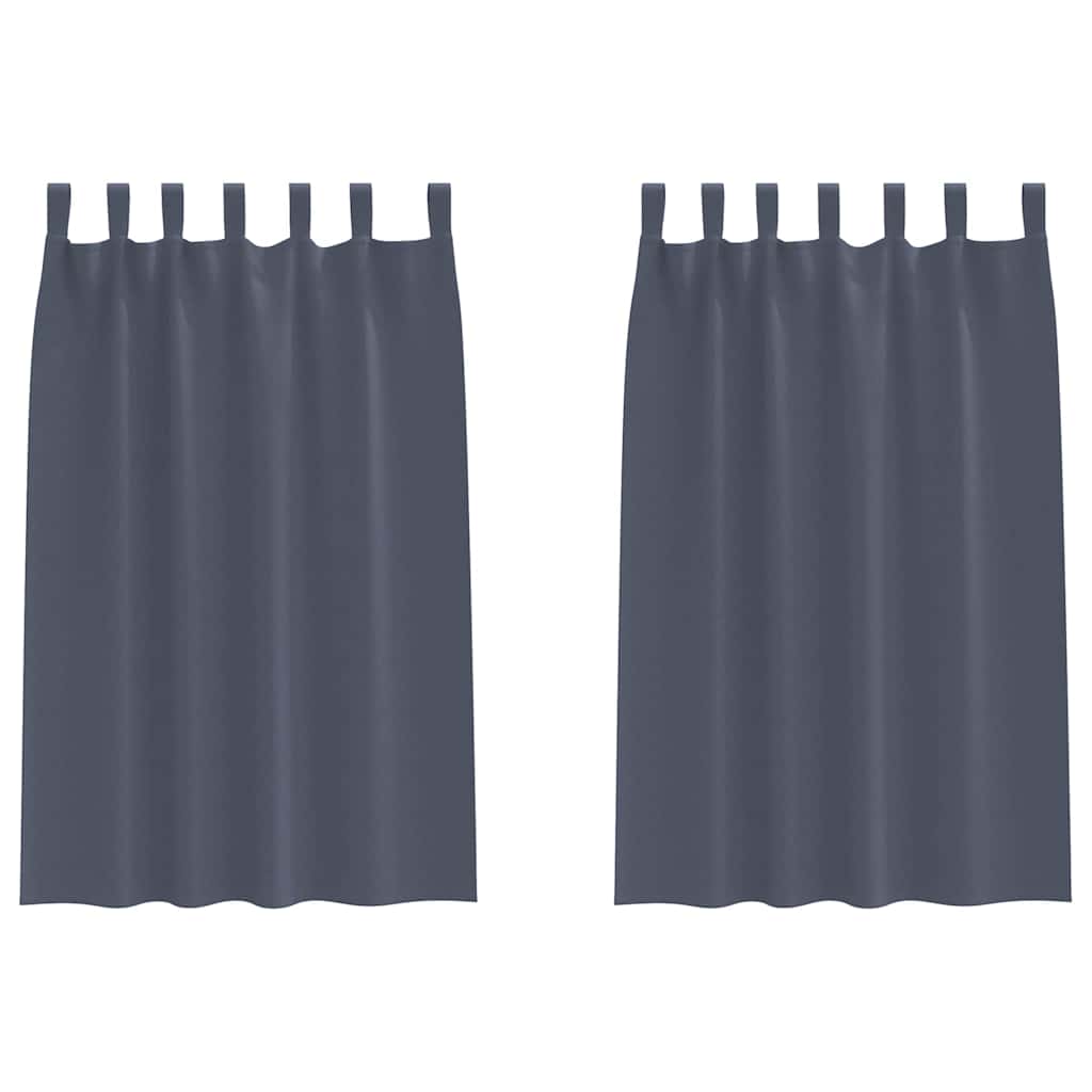 Cortinas opacas com cortinas Antracite Poliéster