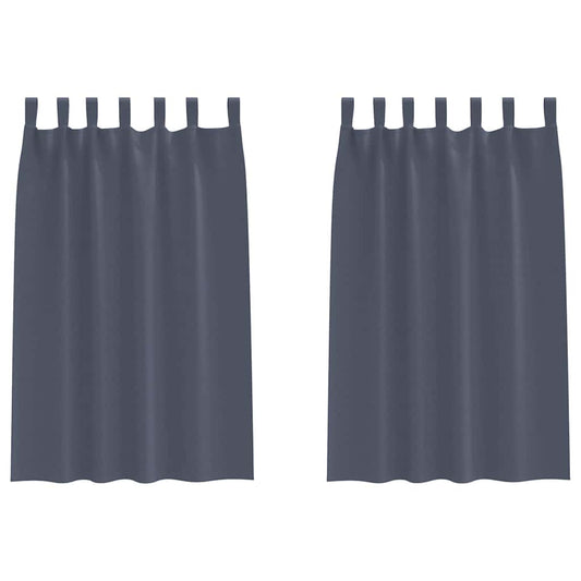 Cortinas opacas com cortinas Antracite Poliéster