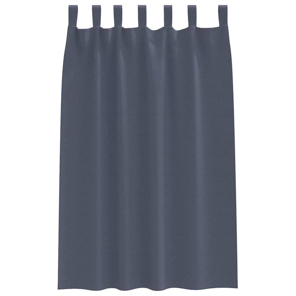 Cortinas opacas com cortinas Antracite Poliéster