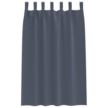 Cortinas opacas com cortinas Antracite Poliéster