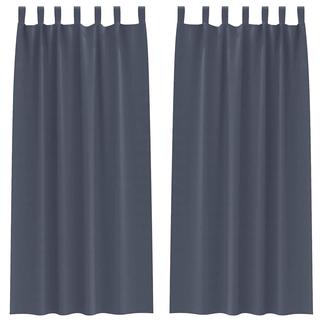 Cortinas opacas com cortinas Antracite Poliéster