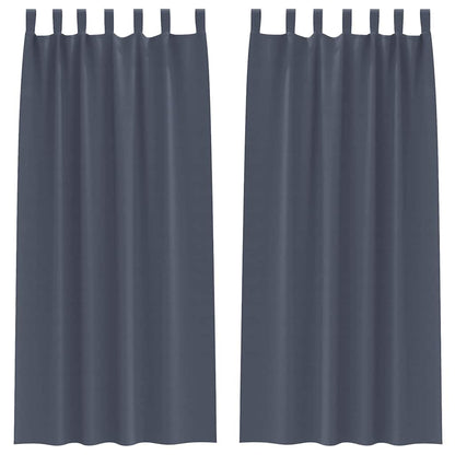 Cortinas opacas com cortinas Antracite Poliéster