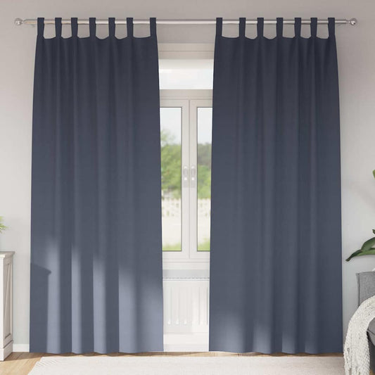 Cortinas opacas com cortinas Antracite Poliéster