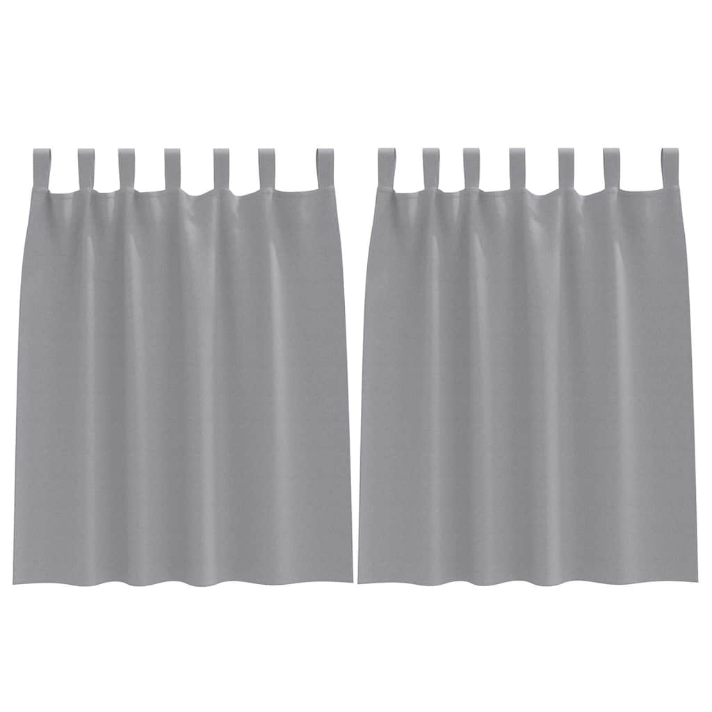 Cortinas opacas com cortinas Cinzento-claro Poliéster